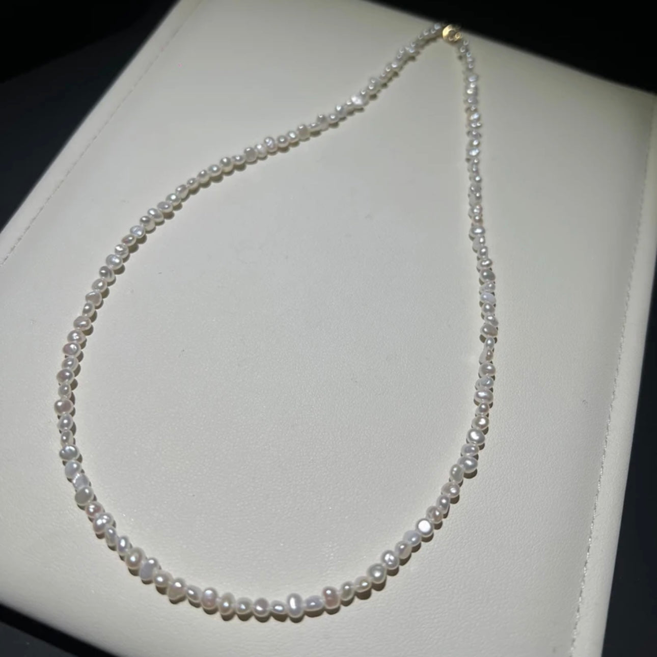 Natural Freshwater Pearl Necklace | Irregular 3-4mm Pearls with S925 Silver Clasp for Elegant Style