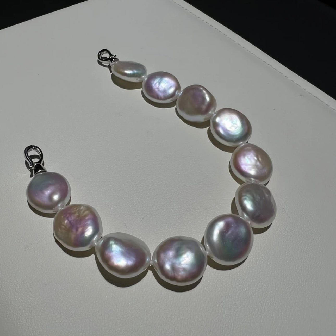 Natural Freshwater Pearl Bracelet with S925 Silver Clasp