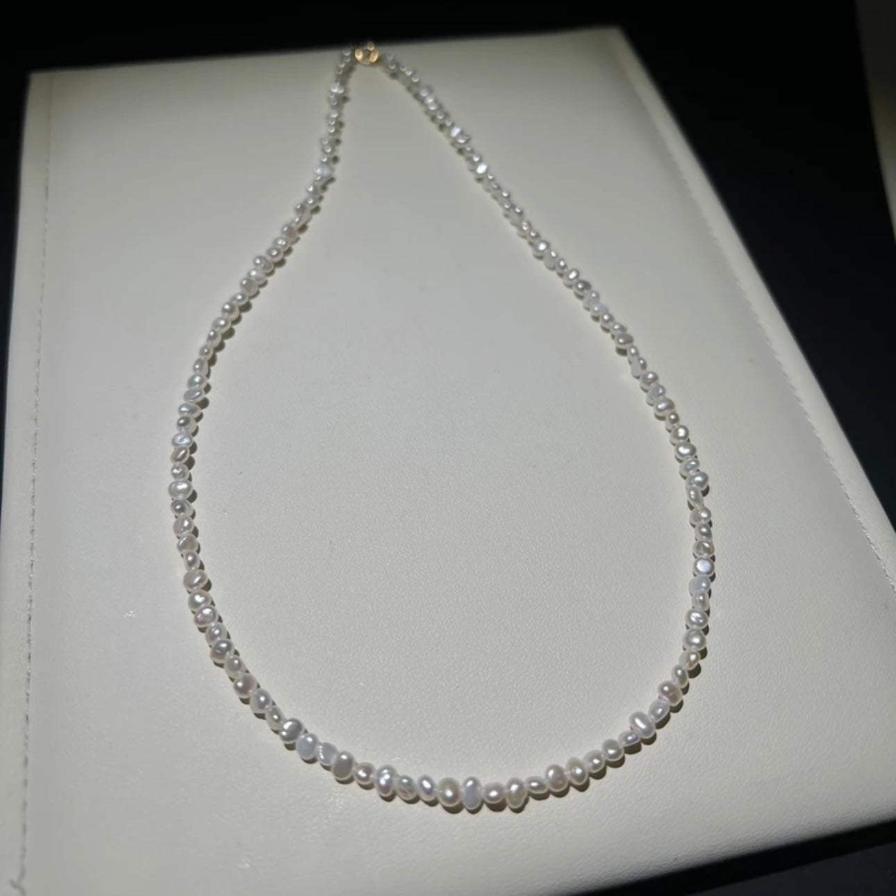 Natural Freshwater Pearl Necklace | Irregular 3-4mm Pearls with S925 Silver Clasp for Elegant Style