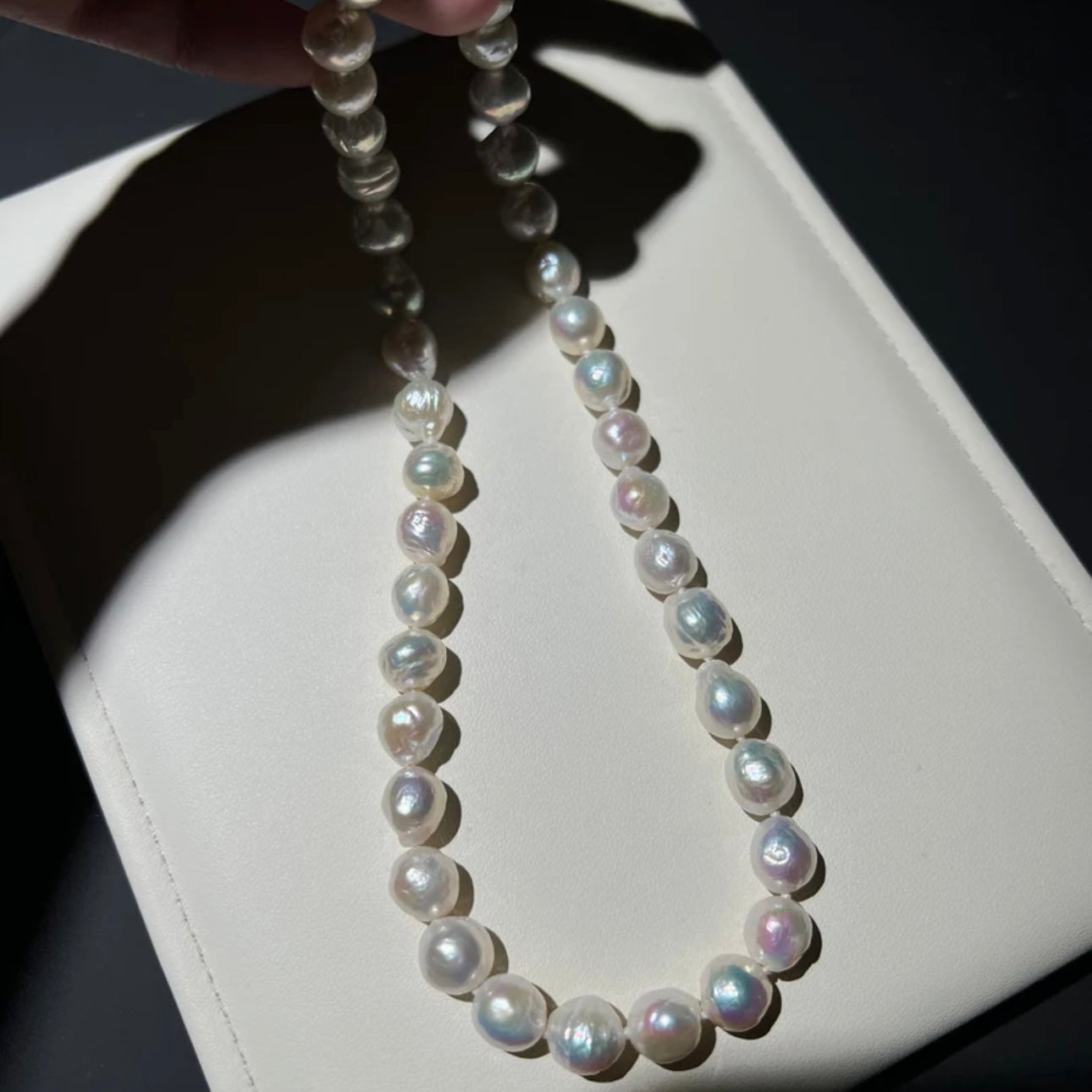 9-11mm Candy-Colored Wrinkled Baroque Pearls | Natural Freshwater Pearls Necklace