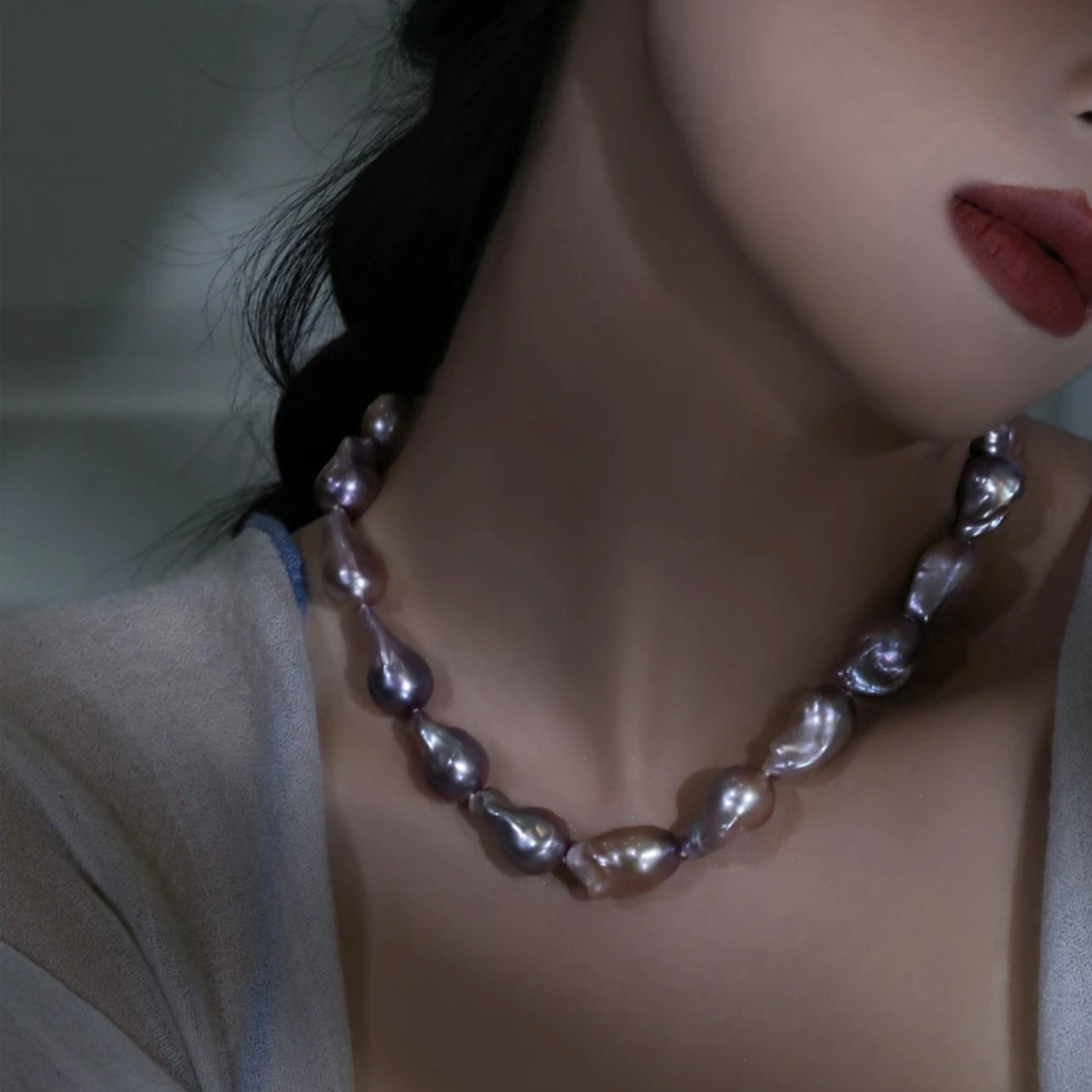 Baroque Pearl Necklace, Natural Freshwater Pearls