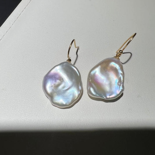 Natural Baroque Freshwater Pearl Earrings | S925 Silver for Elegant, Unique Style